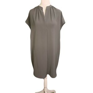 Vince Women’s XS Gray Popover Short Sleeve Mini Dress Capsule Minimalist Classic